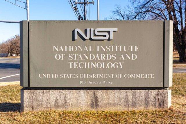 Picture of the NIST sign outside their office